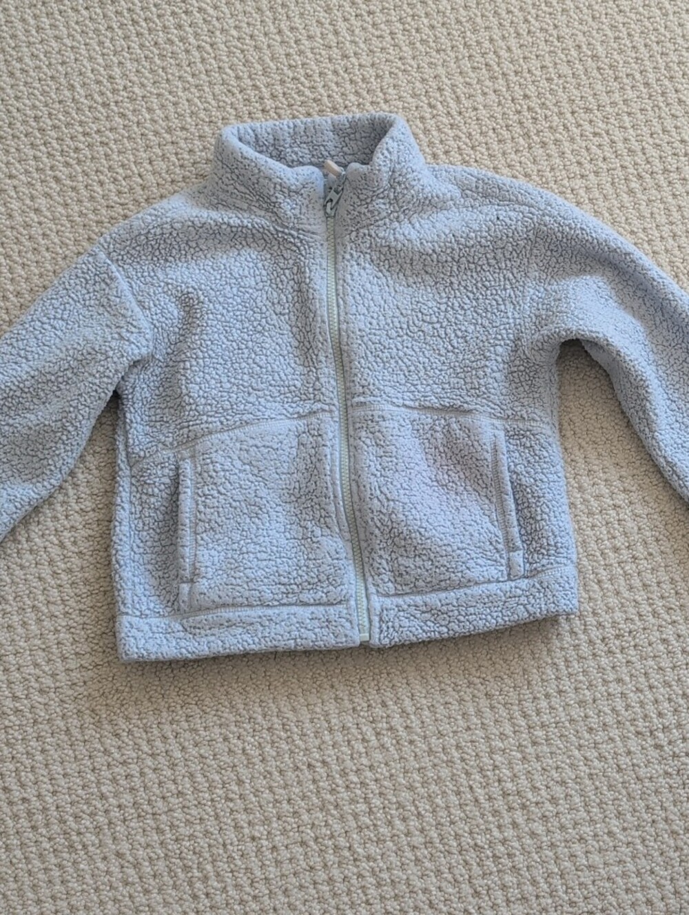 Athleta Pale Blue Sherpa Zip Jacket for Kids